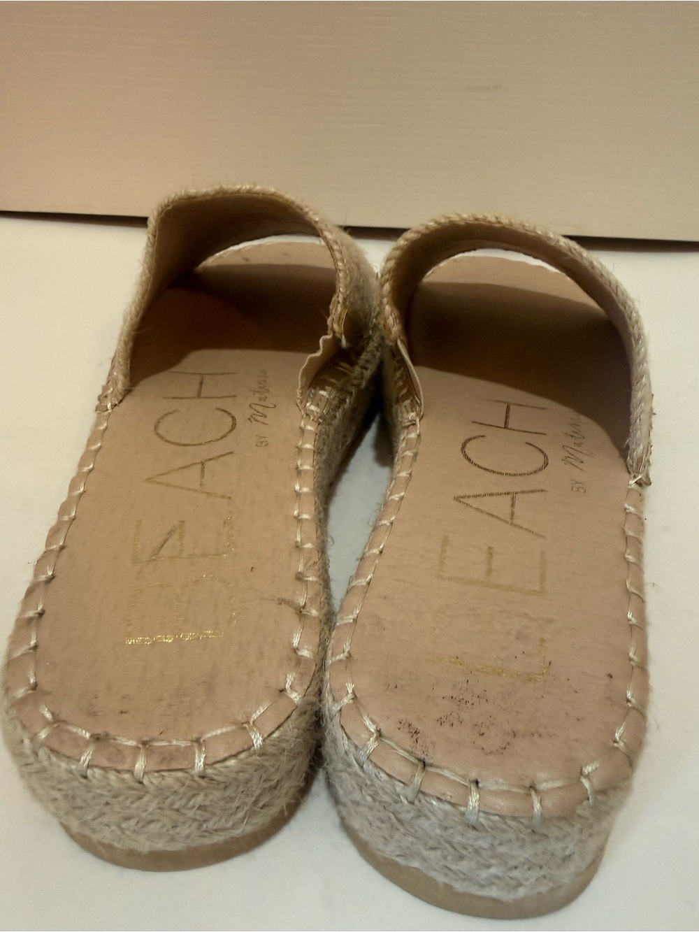 Woven Espadrille Slide Sandals - Natural Beige - Picture 4 of 6